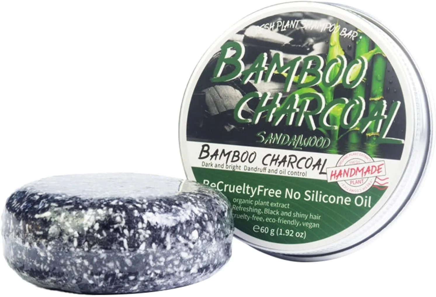 شامپو جامد، صابون شامپو وگان برای مو، صابون شامپو جامد برای موهای خشک و آسیب دیده، اسانس گیاهی به توقف ریزش مو کمک می کند و باعث رشد سالم مو می شود (O)