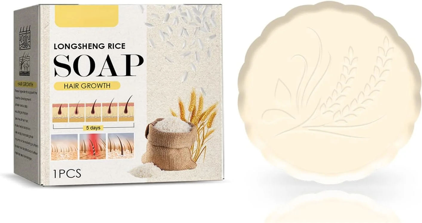 شامپو بار، شامپو و نرم کننده آب برنج برای رشد مو، شامپو جامد ضد ریزش مو برای زنان و مردان، نرم کننده مرطوب کننده، مغذی و نرم کننده صابون ریشه موهای خشک و آسیب دیده - 04