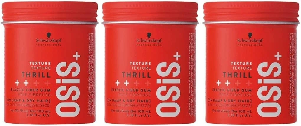 مجموعه سه تایی آدامس فیبری شوارتسکف OSiS Thrill با حجم 100 میلی لیتر به همراه شامپو موی STAPIZ 15 میلی لیتری یا ماسک موی 10 میلی لیتری