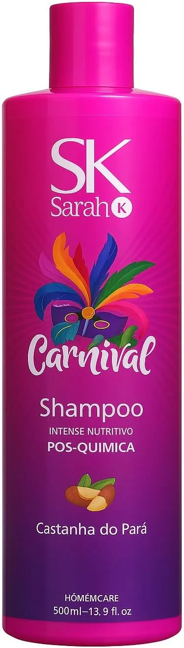 شامپو سارا کی کارناوال 500 میلی لیتر – مراقبت مغذی و شدید مو پس از درمان های شیمیایی حاوی کاستانیا دو پارا – فرمول مغذی و ترمیم کننده برای موهای آسیب دیده