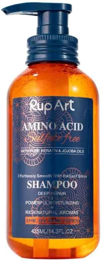 شامپو کراتین روپ آرت حاوی روغن جوجوبا و آمینو اسید برای موهای آسیب دیده، بدون سولفات، 425 میلی لیتر