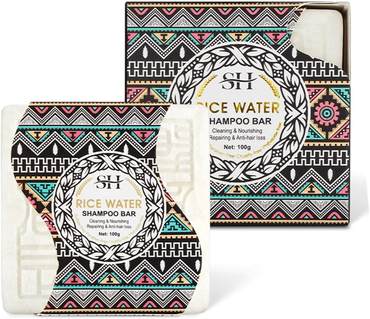 صابون شامپو برنج 5 عددی | اسانس آب برنج تخمیر شده - آب برنج تخمیر شده برای رشد مو، نرم کننده و مرطوب کننده مو، ترمیم کننده مو