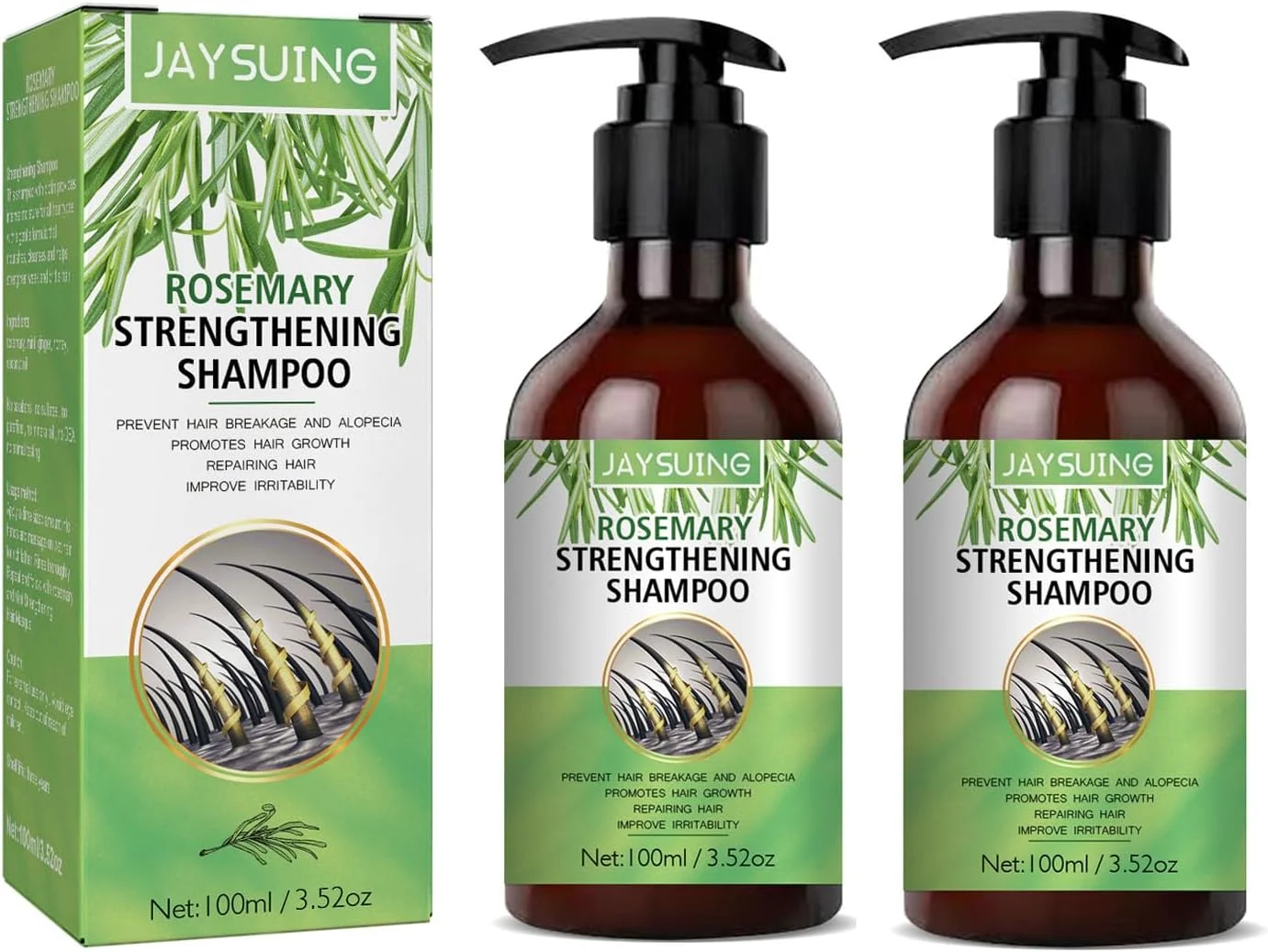 شامپو و نرم کننده رزماری NHINA برای رشد مو، روغن برای موهای نازک، تقویت کننده مو و سلامت پوست سر برای زنان و مردان