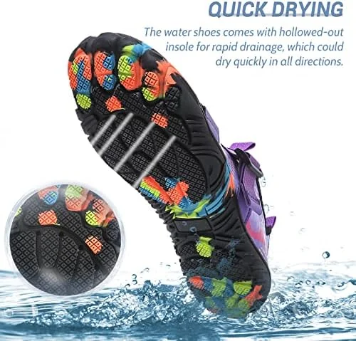 کفش شنا اسپوکپ، کفش آبی زنانه و مردانه، خشک‌شونده سریع، ضد لغزش، کفش‌های پا برهنه، کفش استخر زنانه، کفش ساحلی، کفش ورزشی مردانه برای پیاده‌روی و غواصی، کفش یوگا زنانه