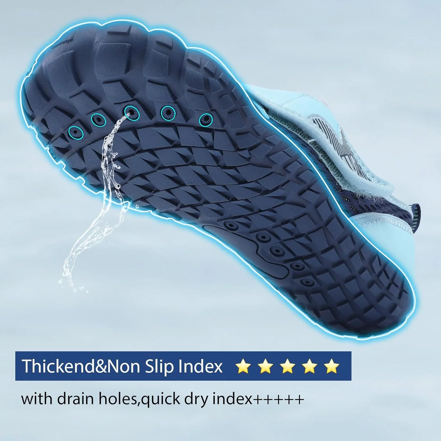 کفش‌های آبی اسپیسول، مناسب برای شنا، ساحل، ورزش‌های آبی، خشک‌شونده سریع، استخر، پیاده‌روی، تمرین و ورزش‌های آبی فضای باز، زنانه و مردانه