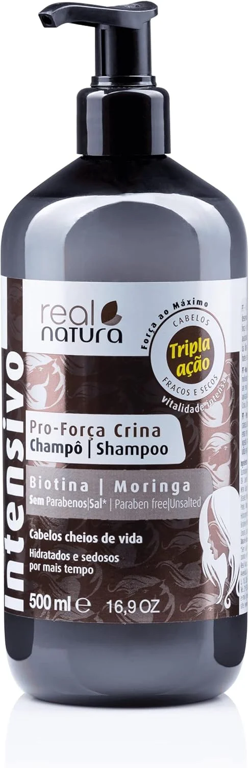 ریال ناتورا - شامپو بدون نمک پرو-فورسا کرینا - مراقبت از موی زنانه و مردانه - 500 میلی لیتر - برای موهای قوی، مقاوم و سالم