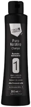 REAL NATURA - شامپو ترمیم کننده و مرطوب کننده مو کراتین خالص 300 میلی لیتر - ترمیم عمیق و رطوبت رسانی قوی برای موهای آسیب دیده