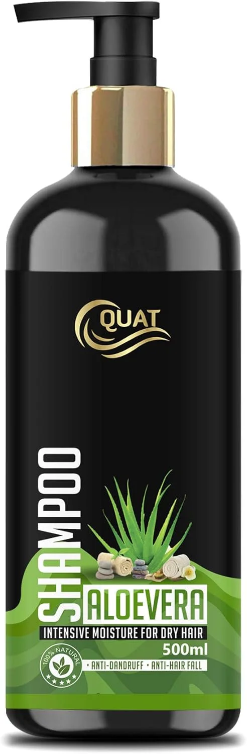 شامپو موی سر حاوی آلوئه ورا 99% کوات نچرال، ابریشمی و قوی تر کننده مو، فاقد پارابن - 500 میلی لیتر