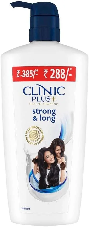 شامپو تقویت کننده و بلند کننده مو پانز کلینیک پلاس - حاوی پروتئین شیر و مولتی ویتامین، 650 میلی لیتر