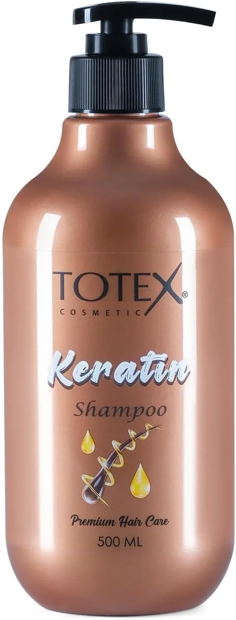 شامپو کراتین ممتاز توتکس 500 میلی لیتر | مراقبت موی ممتاز، ترمیم سریع آسیب دیدگی، مناسب برای خانم ها و آقایان