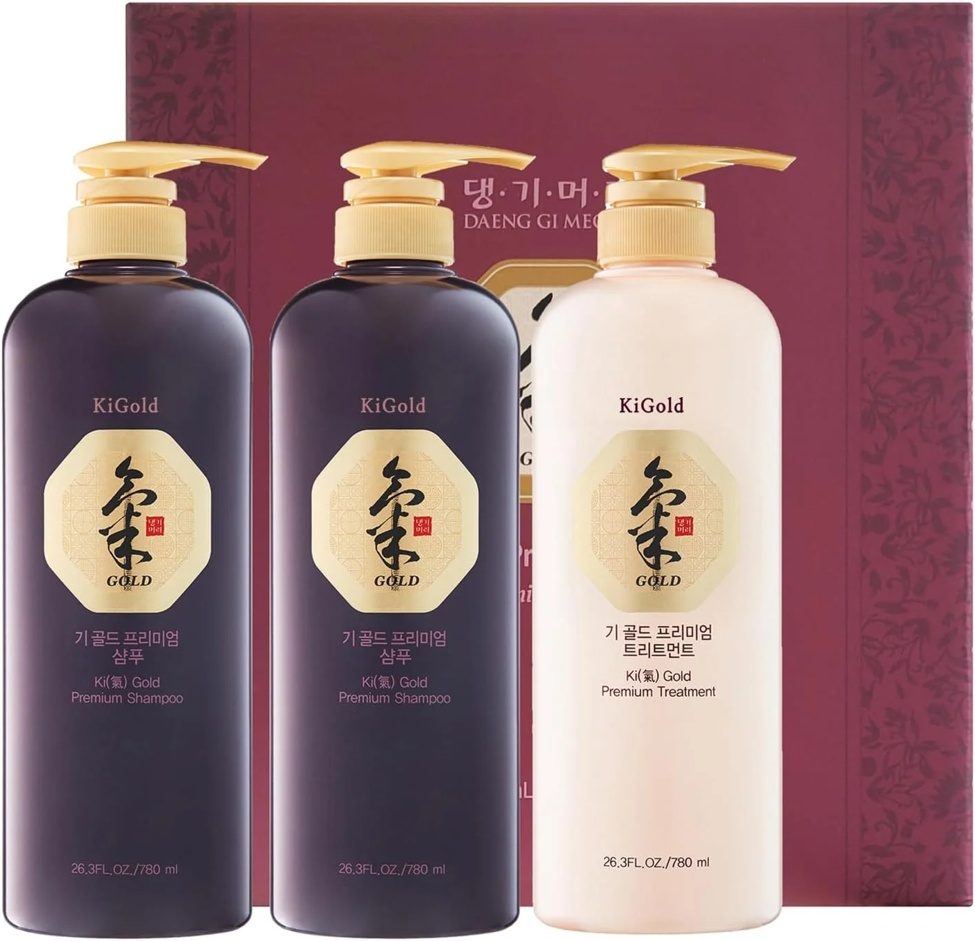 مجموعه ویژه سه عددی ممتاز طلایی Daeng Gi Meo Ri Ki شامل 2 شامپو و 1 نرم کننده