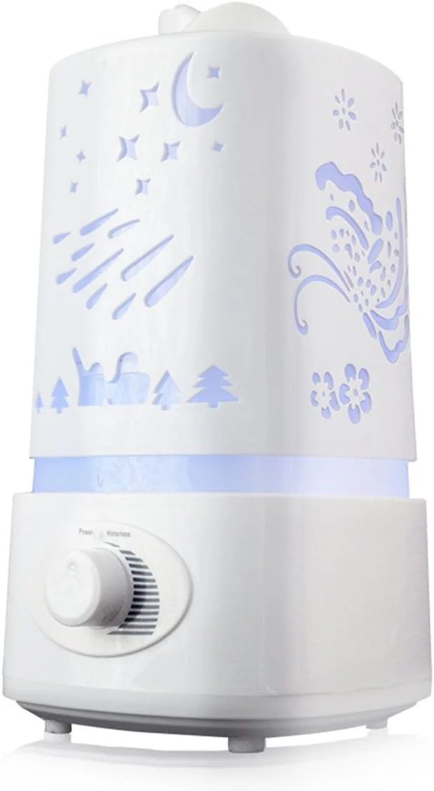 دستگاه بخور سرد اولتراسونیک رطوبت ساز Wtrtr، 1.5 لیتری مناسب اتاق خواب و لابی، دستگاه رطوبت ساز با کیفیت، خوشبو کننده هوا و تصفیه کننده هوا (سفید 1.5 لیتری)