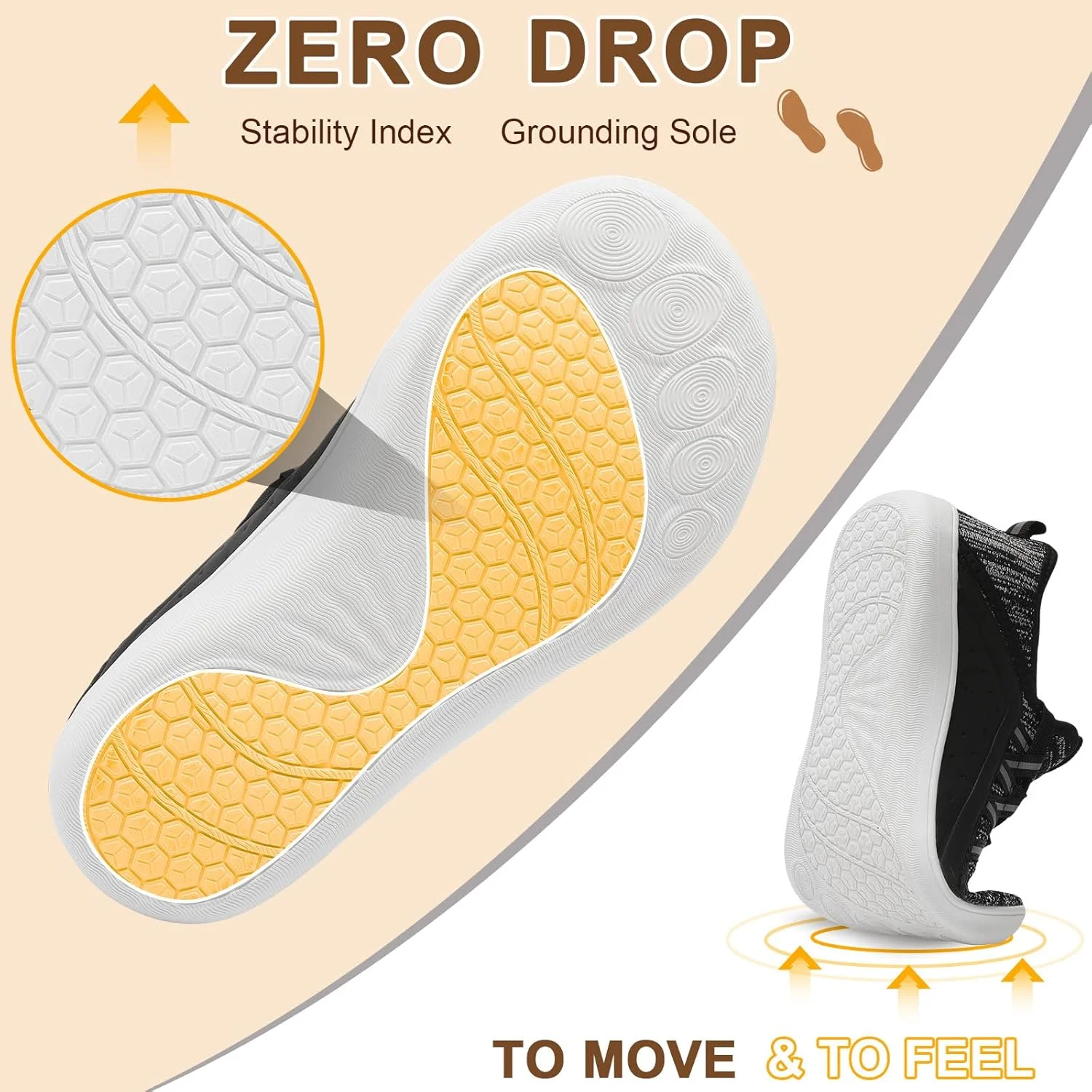 کفش های مینیمالیستی زنانه Scurtain، مناسب پیاده روی راحت، سبک و شیک | زیره بدون شیب | پهنای زیاد