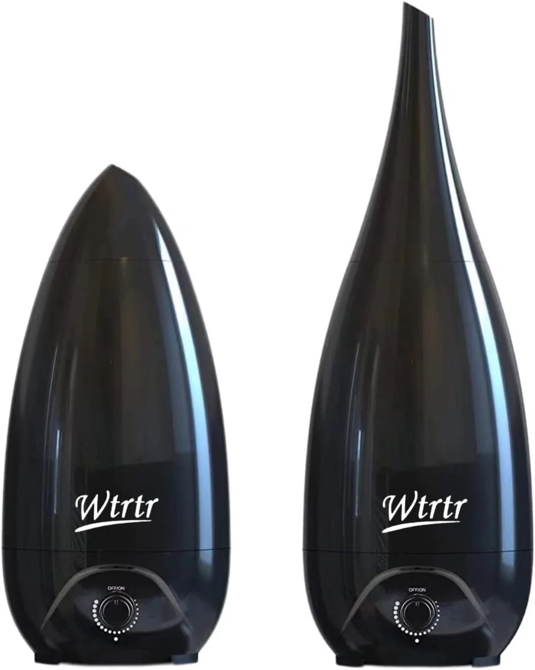 دستگاه بخور سرد 2.6 لیتری Wtrtr برای اتاق خواب، طراحی گلدانی با 2 نازل، پخش کننده اسانس روغنی، دستگاه بخور گیاهی رومیزی دکوراسیون مدرن اتاق هدیه مردانه زنانه (مشکی)