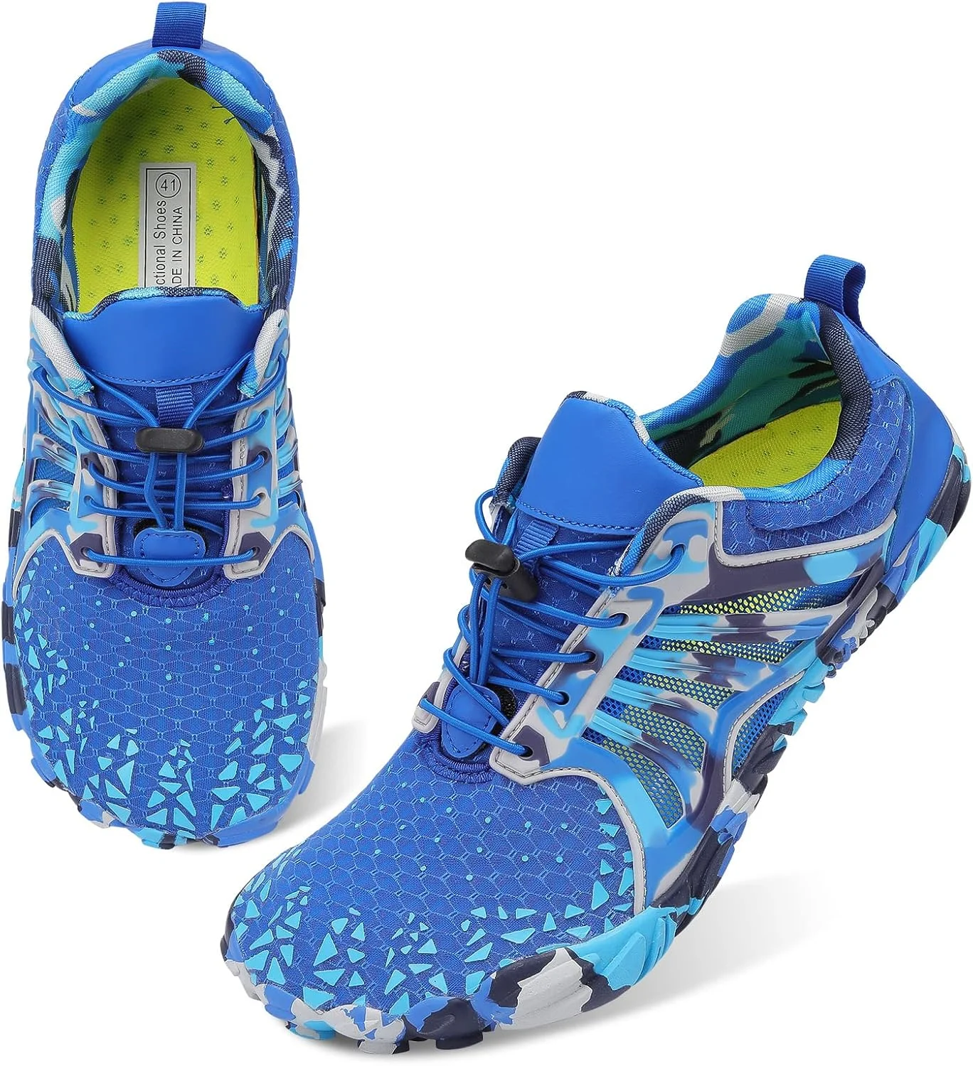 کفش‌های آبی ورزشی اسکورتین، مناسب پیاده‌روی، ساحل، شنا، خشک‌شونده سریع، بدون جوراب، زنانه و مردانه، آبی، سایز 42