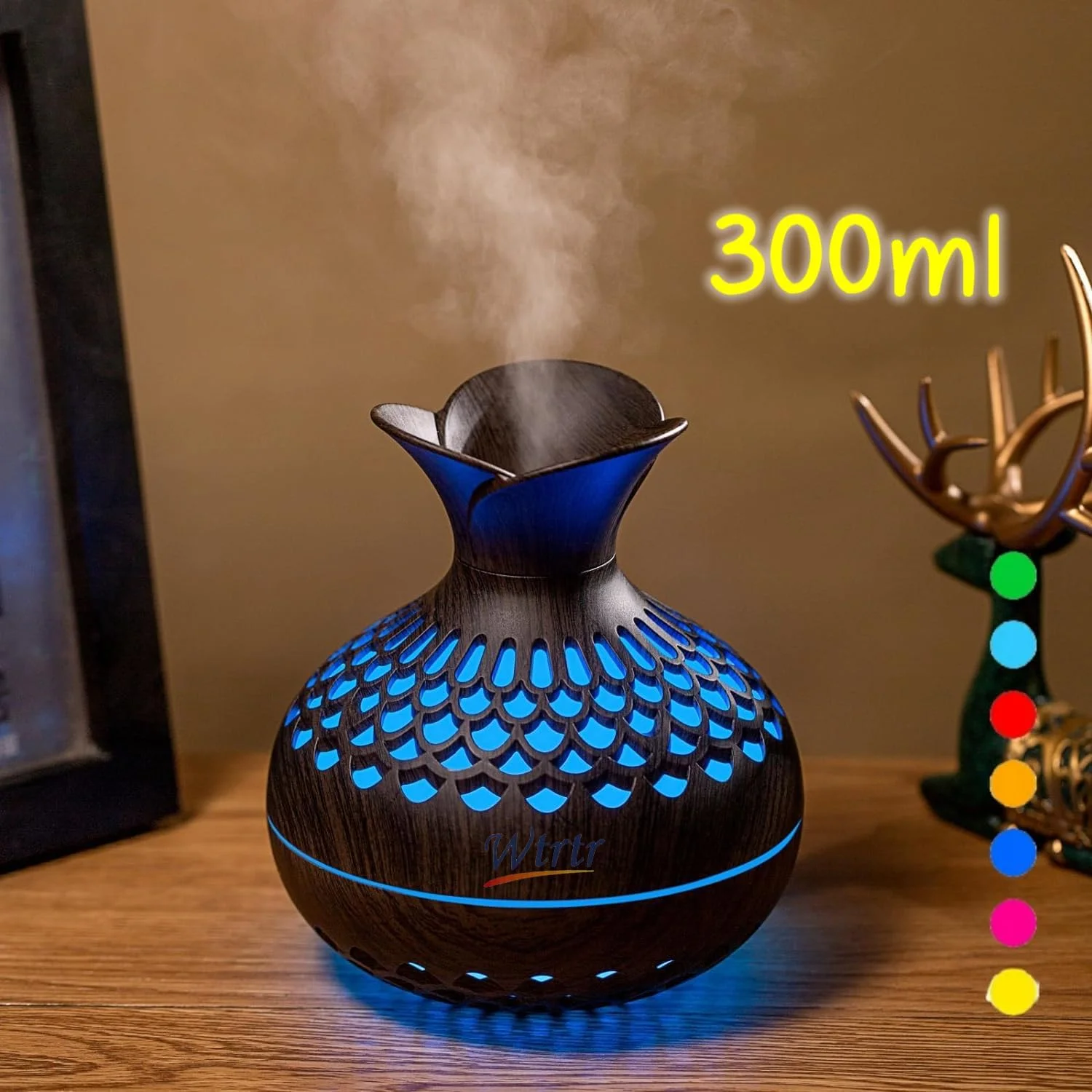 دستگاه پخش کننده اسانس روغنی 300 میلی لیتری Wtrtr، مینی مرطوب کننده، مرطوب کننده طرح گل، مرطوب کننده رومیزی شخصی USB برای خودرو، 2 حالت مه پاش، 7 رنگ، (SX-E342-Y) (قهوه ای) دستگاه پخش کننده اسانس روغنی 300 میلی لیتری Wtrtr، مینی مرطوب کننده، مرطوب کننده طرح گل، مرطوب کننده رومیزی شخصی USB برای خودرو، 2 حالت مه پاش، 7 رنگ، (SX-E342-Y) (قهوه ای)