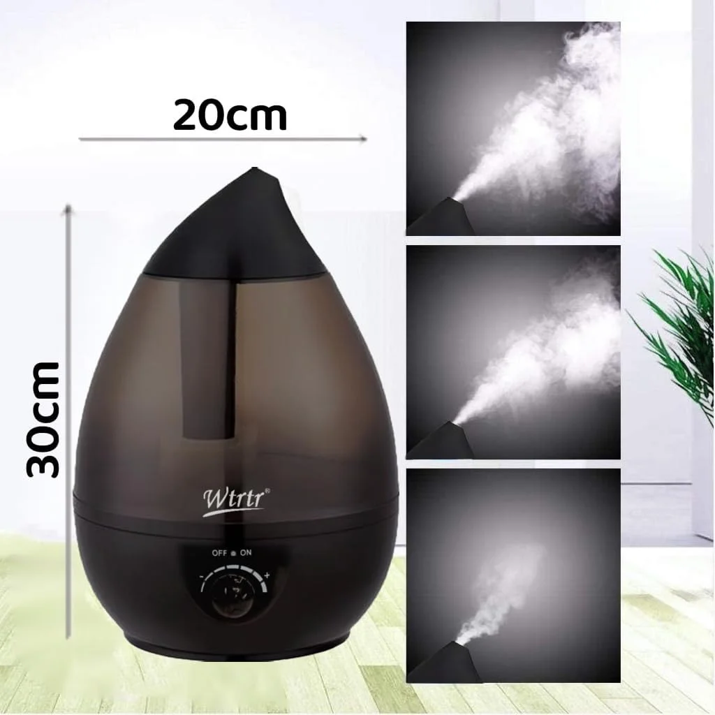 دستگاه مرطوب کننده هوای سرد Wtrtr برای اتاق خواب، مرطوب کننده اولتراسونیک 3 لیتری برای نوزادان، واحد مرطوب کننده ممتاز، عملکرد فوق العاده آرام و خاموش شدن خودکار (مشکی) دستگاه مرطوب کننده هوای سرد Wtrtr برای اتاق خواب، مرطوب کننده اولتراسونیک 3 لیتری برای نوزادان، واحد مرطوب کننده ممتاز، عملکرد فوق العاده آرام و خاموش شدن خودکار (مشکی)