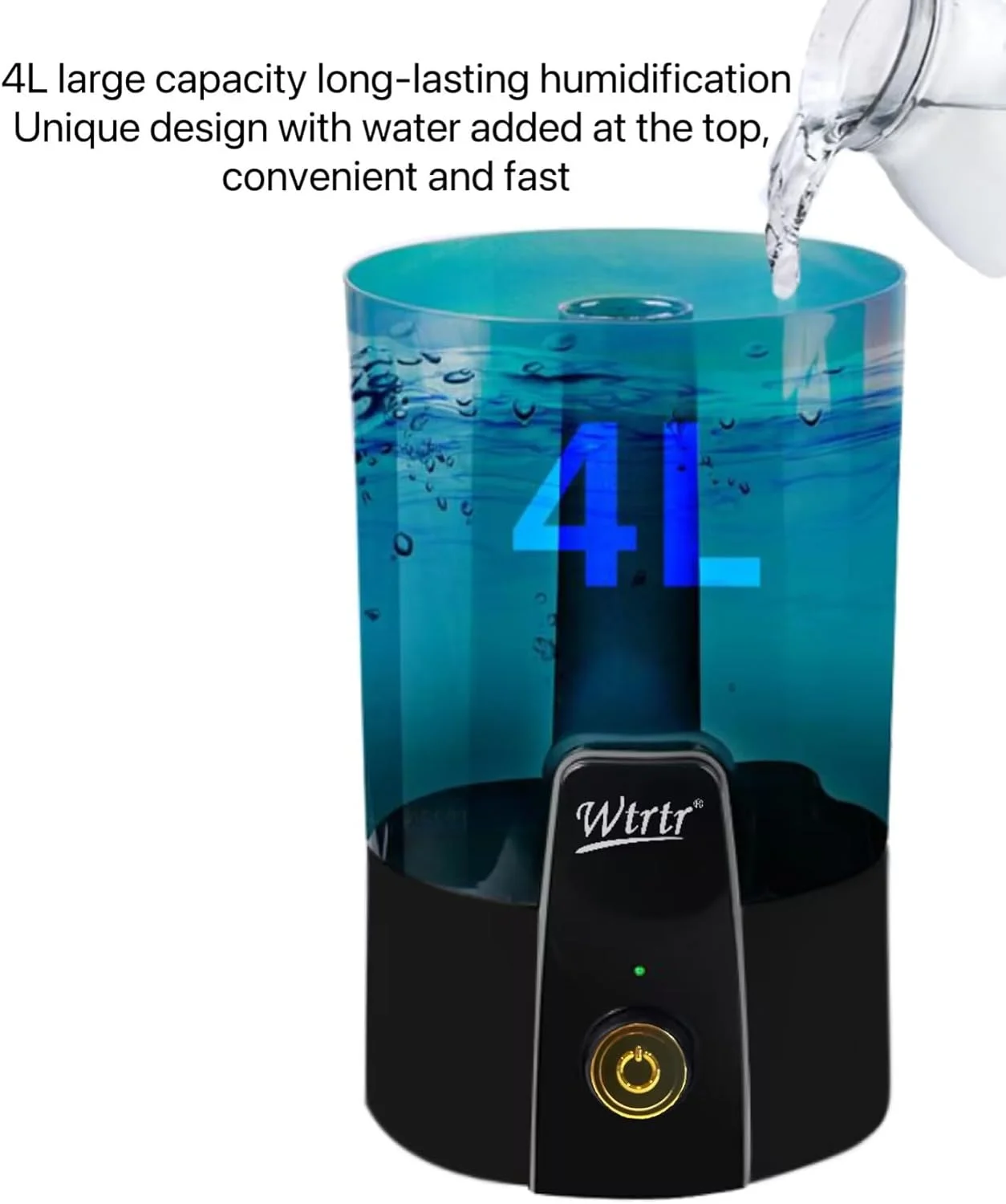 دستگاه بخور سرد 4 لیتری Wtrtr مناسب اتاق خواب، پخش کننده اسانس روغنی، دستگاه بخور گیاهان، دکوری مدرن رومیزی، هدیه برای خانم ها و آقایان (مشکی) دستگاه بخور سرد 4 لیتری Wtrtr مناسب اتاق خواب، پخش کننده اسانس روغنی، دستگاه بخور گیاهان، دکوری مدرن رومیزی، هدیه برای خانم ها و آقایان (مشکی)