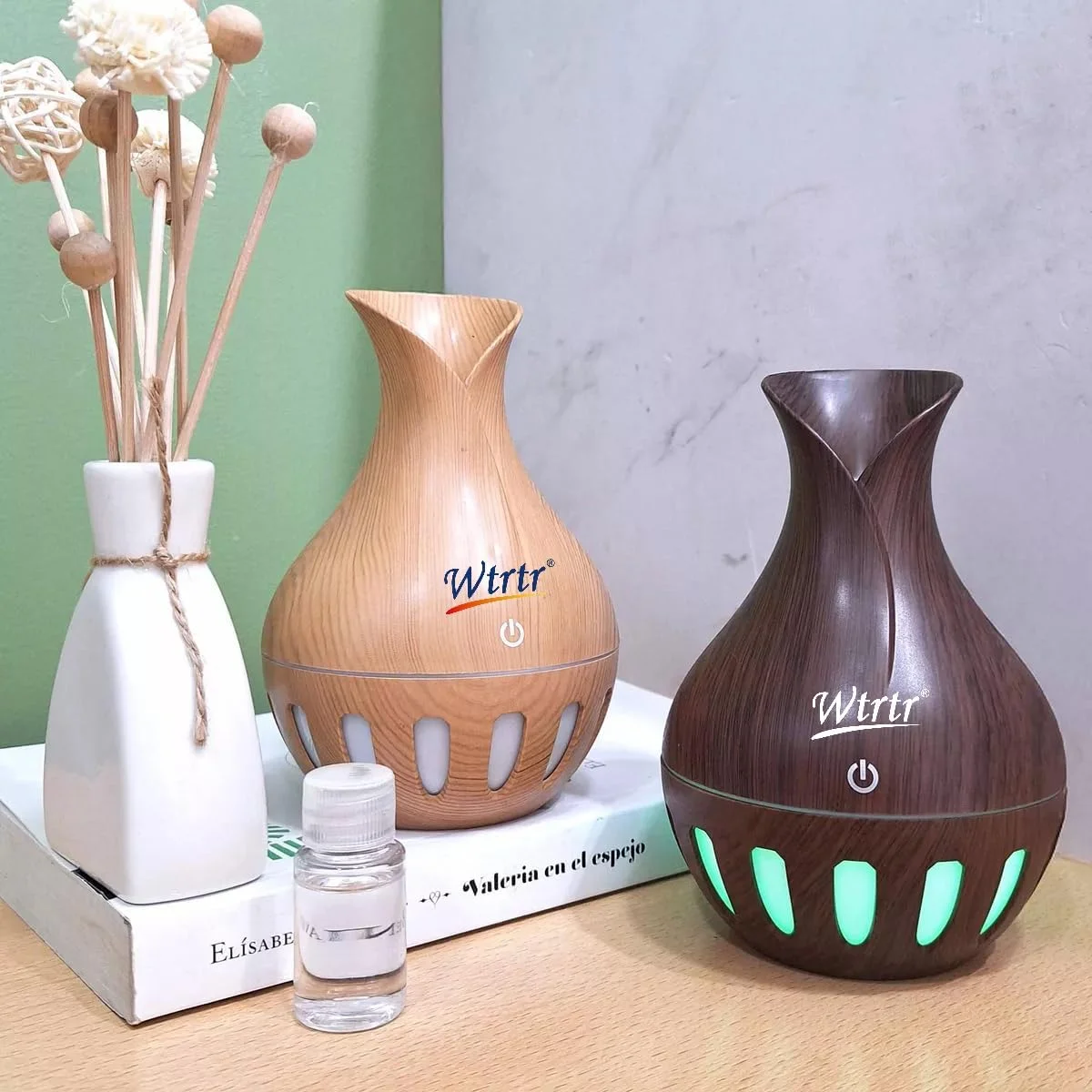 دستگاه پخش رایحه درمانی Wtrtr با ظرفیت 200 میلی لیتر، مرطوب کننده هوای USB، مناسب برای اتاق مطالعه، اتاق خواب منزل و دفتر کار. G38 (زرد)