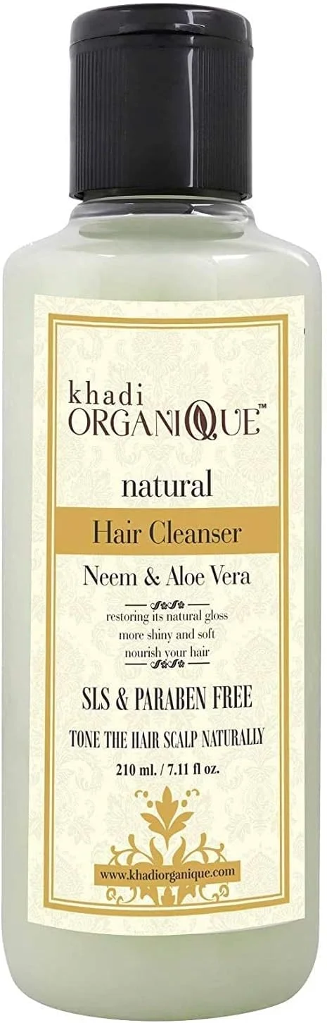 شامپو پاک کننده مو ارگانیک نيم و آلوئه ورا Khadi، بدون پارابن - بسته 2 عددی