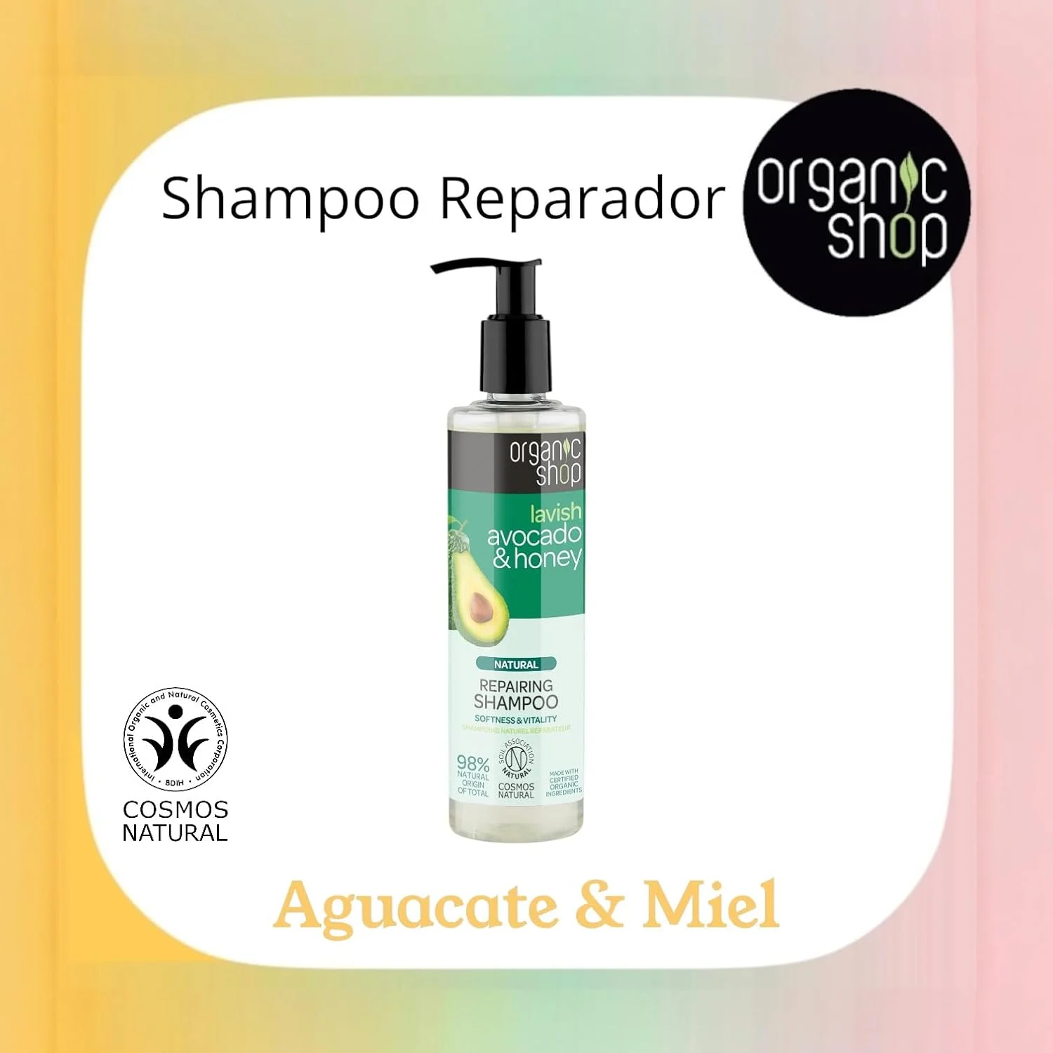 شامپو آووکادو و عسل ارگانیک Organic Shop، ۲۸۰ میلی لیتر (تک بسته) شامپو آووکادو و عسل ارگانیک Organic Shop، ۲۸۰ میلی لیتر (تک بسته)