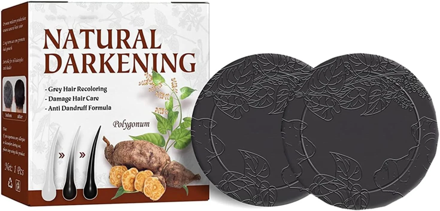 شامپو بار معکوس کننده خاکستری ارگانیک | شامپو بار تیره کننده مو | نرم کننده ارگانیک طبیعی و اسانس ترمیم کننده | صابون شامپو اسانس تیره کننده مو برای ترمیم مو - ضد ریزش مو (2 عدد)