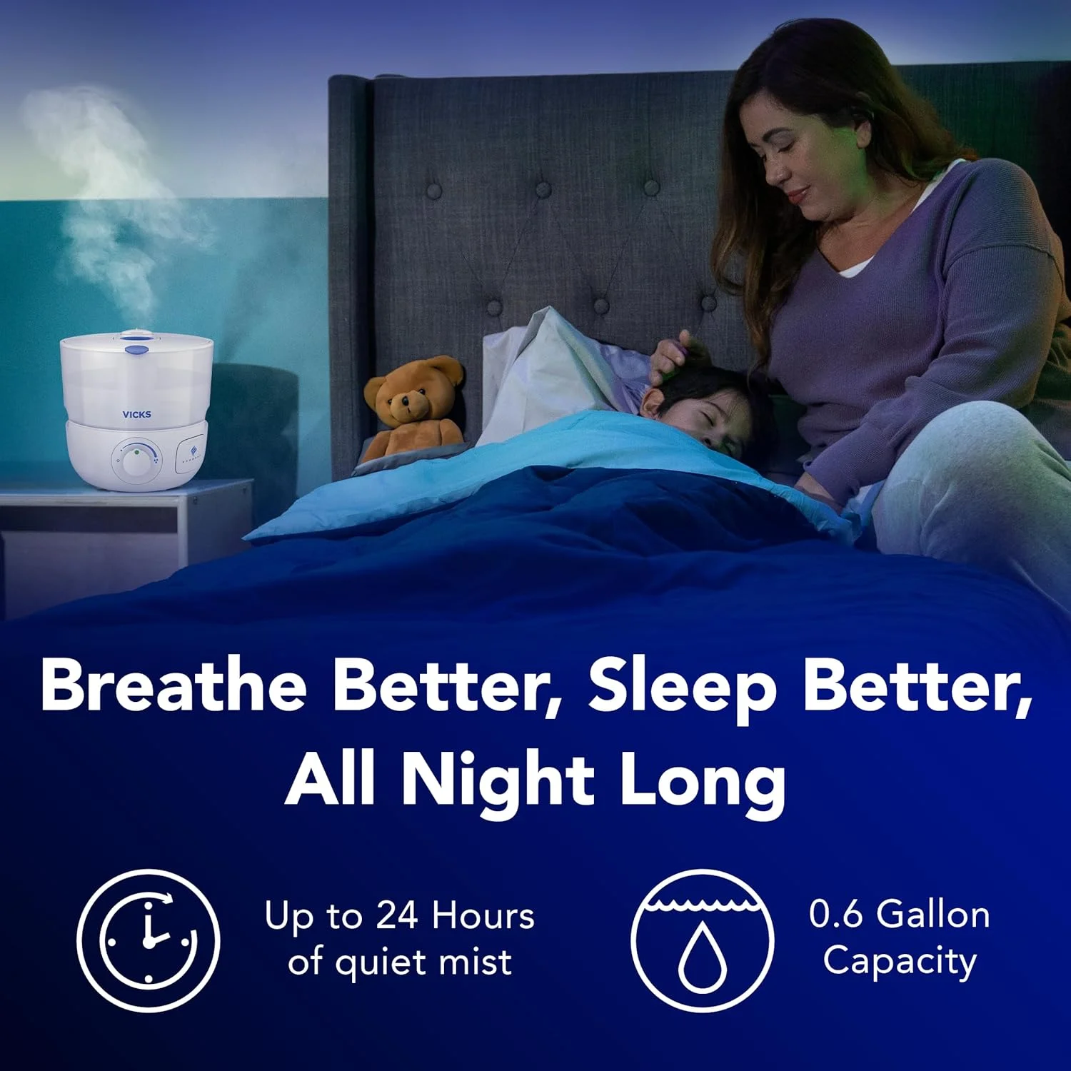 دستگاه بخور سرد بدون فیلتر ویکس مدل PUR EasyCare+ با قابلیت پر شدن آسان از بالا، مناسب اتاق کوچک – با قابلیت استفاده از بخور به دو روش – سازگار با VapoPads و VapoSteam، رنگ سفید دستگاه بخور سرد بدون فیلتر ویکس مدل PUR EasyCare+ با قابلیت پر شدن آسان از بالا، مناسب اتاق کوچک – با قابلیت استفاده از بخور به دو روش – سازگار با VapoPads و VapoSteam، رنگ سفید