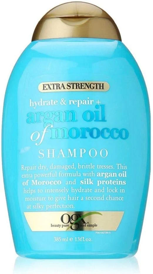 شامپو آبرسان و ترمیم کننده روغن آرگان مراکشی OGX مدل Extra Strength حجم 385 میلی لیتر