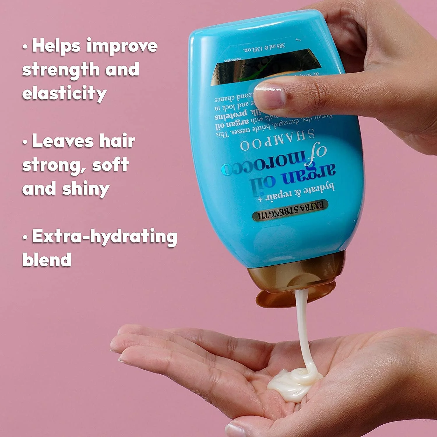 مجموعه دوتایی شامپو روغن آرگان مراکشی OGX با قدرت فوق العاده برای آبرسانی و احیای موهای خشک و آسیب دیده، حاوی روغن آرگان فشرده سرد برای مرطوب کردن و صاف کردن مو، بدون پارابن، بدون سولفات، 385 میلی لیتر مجموعه دوتایی شامپو روغن آرگان مراکشی OGX با قدرت فوق العاده برای آبرسانی و احیای موهای خشک و آسیب دیده، حاوی روغن آرگان فشرده سرد برای مرطوب کردن و صاف کردن مو، بدون پارابن، بدون سولفات، 385 میلی لیتر