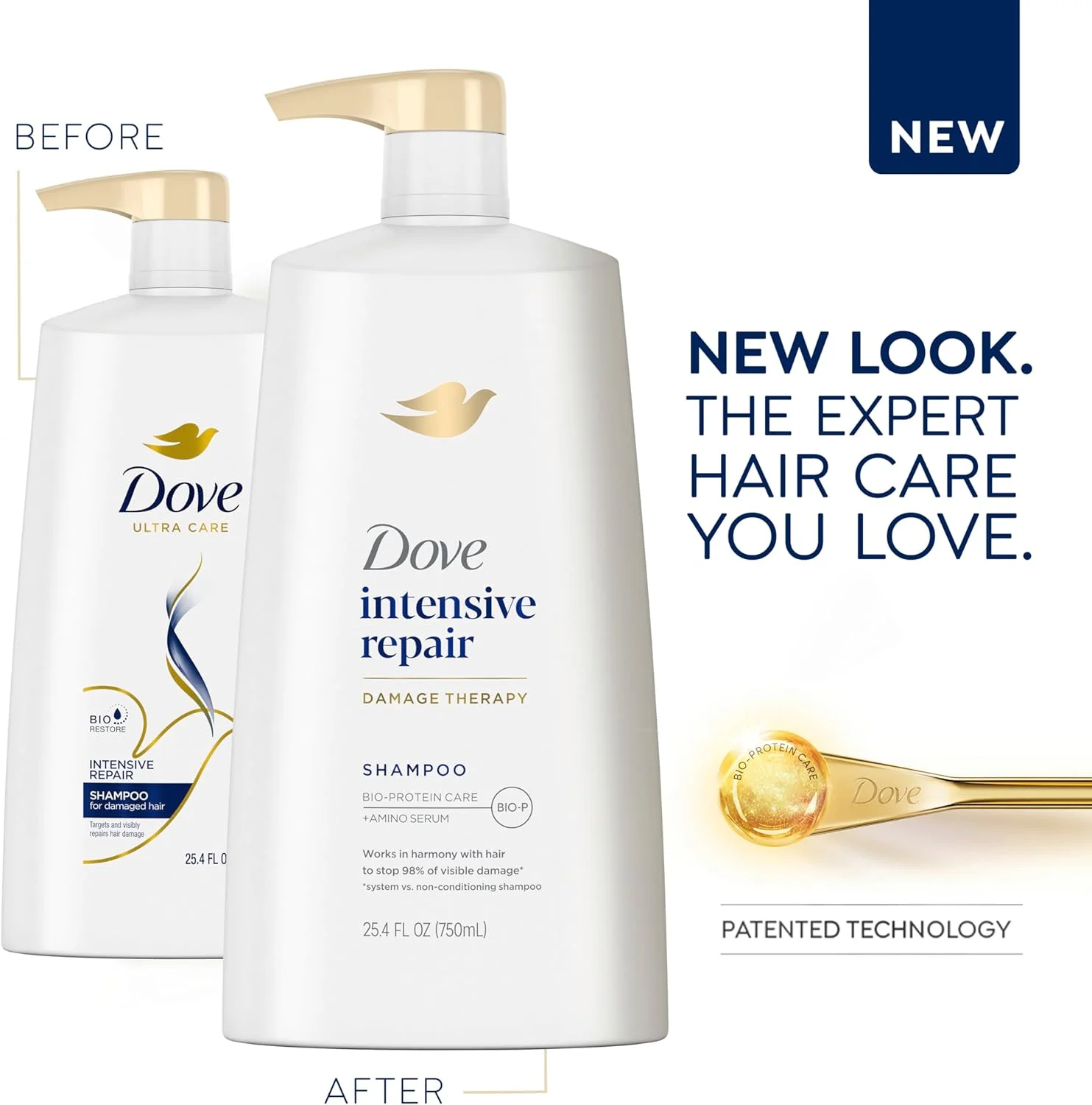 شامپو ترمیم کننده قوی مو داو، محلول های مغذی مو، با پمپ، 750 میلی لیتر