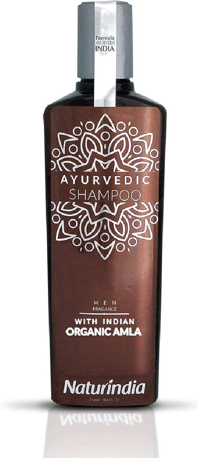 شامپو رشد موی ارگانیک ناتوریندیا برای مردان، فرمول آیورودا، آملا، جلوگیری از ریزش مو