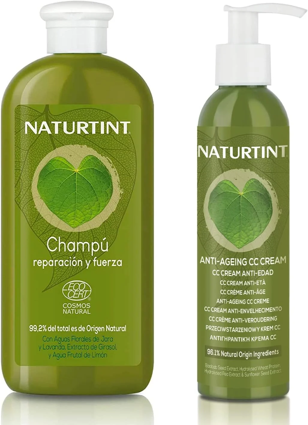 شامپو ترمیم کننده و تقویت کننده ناتورینت + کرم موی بدون آبکشی سی سی | + 95% مواد طبیعی | 330 میلی لیتر + 200 میلی لیتر