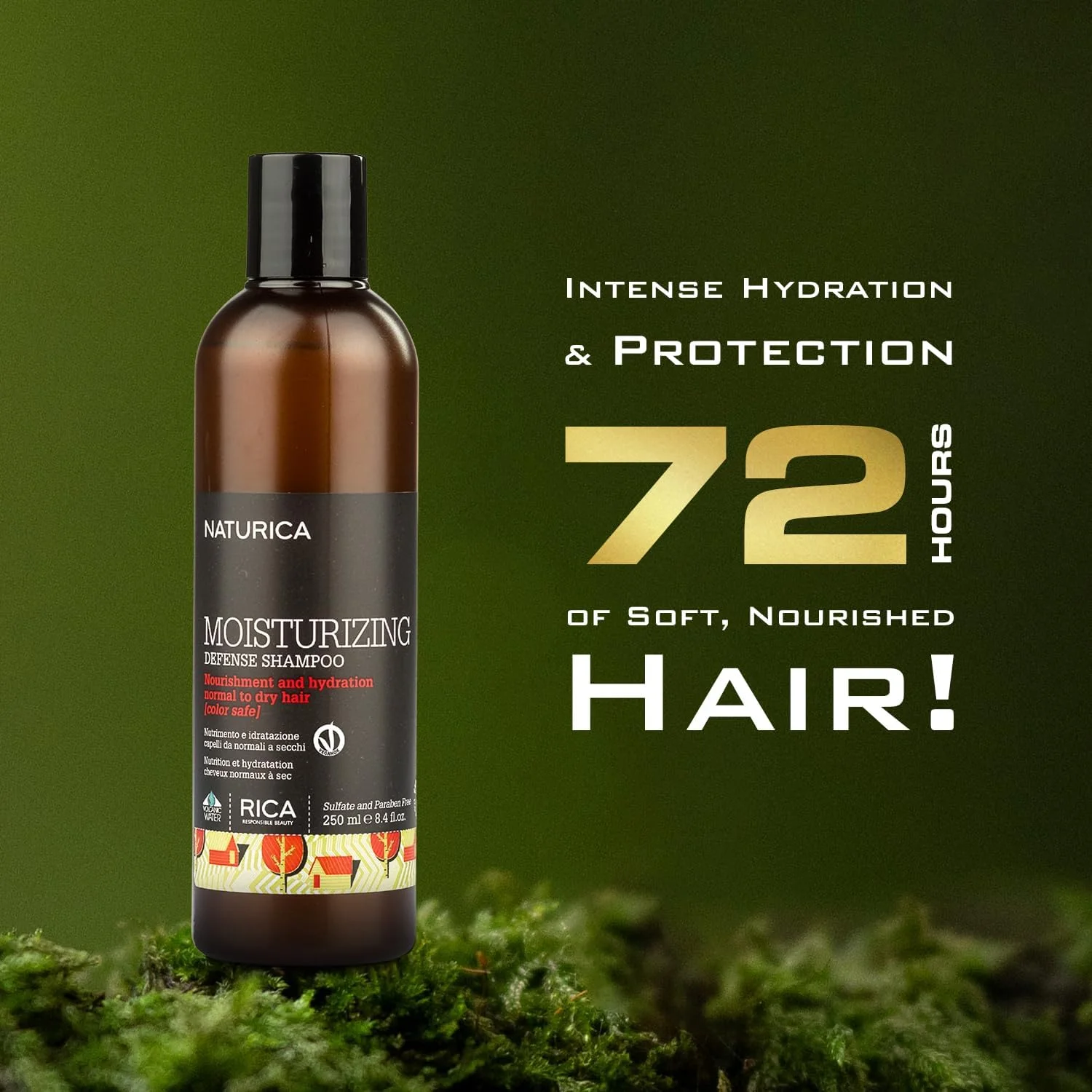 شامپو محافظت کننده و مرطوب کننده ناتوریکا برای موهای معمولی و خشک حاوی عصاره توت سیاه و انگور - 250 میلی لیتر