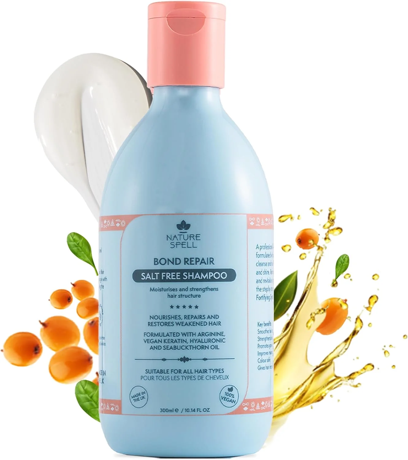 شامپو ترمیم کننده پیوند مو نیچر سپل 300 میلی لیتر، تقویت کننده بافت مو، مناسب برای انواع مو