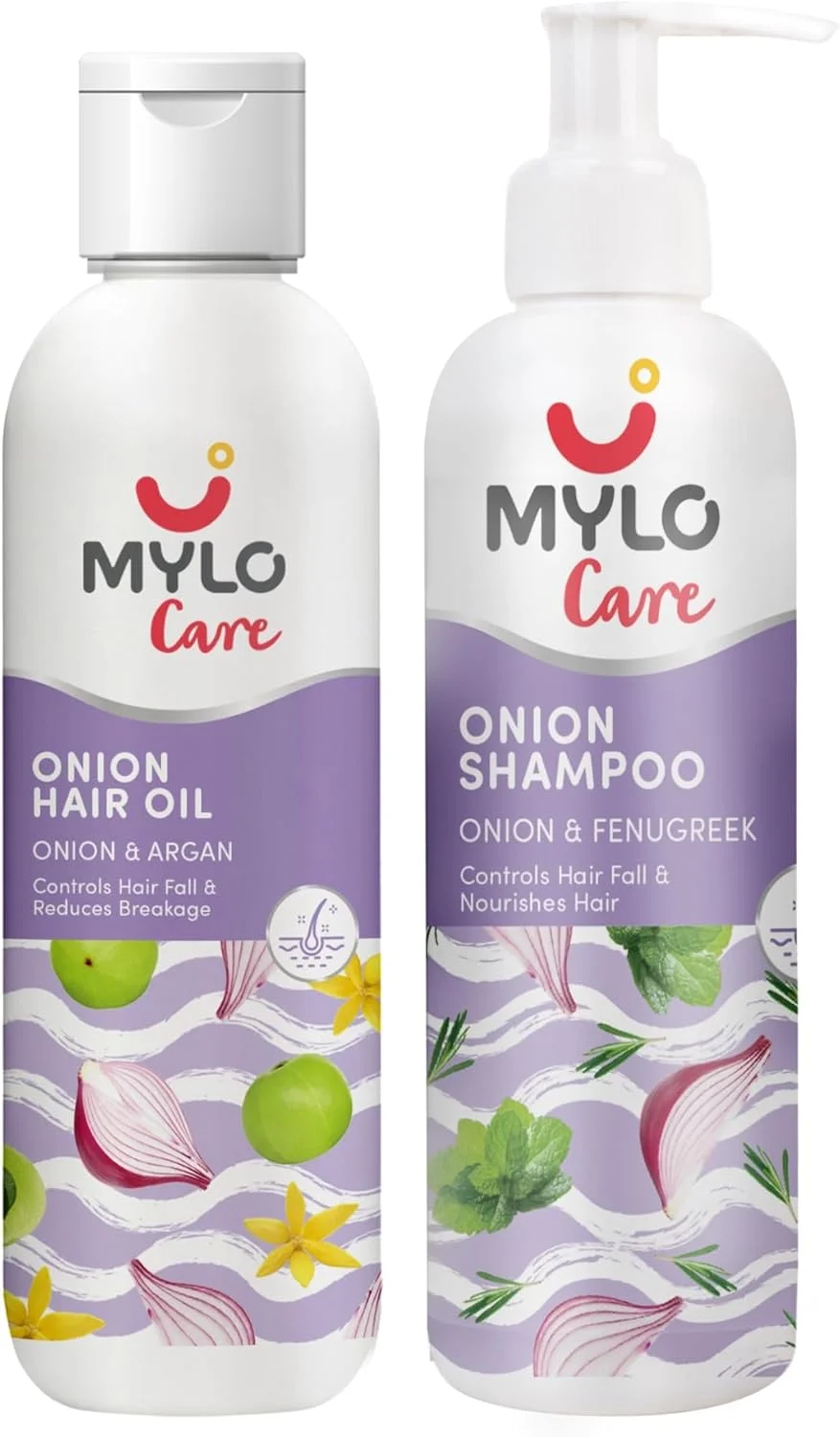 مجموعه ضد ریزش مو مایلو کر (روغن پیاز و شامپو پیاز) 200 میلی لیتر هر کدام | حاوی برینگراج، ویتامین E، روغن آرگان، روغن دانه پیاز | کنترل ریزش مو و تغذیه ریشه مو