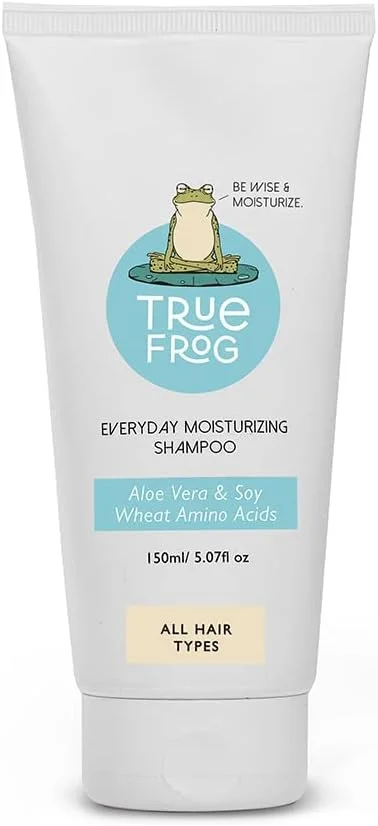 شامپو مرطوب کننده روزانه ترو فراگ برای ترمیم موهای آسیب دیده و کاهش وز، مرطوب کننده عمیق با عصاره آلوئه ورا برای انواع مو، فاقد SLS، فاقد پارابن و فاقد سیلیکون - 150 میلی لیتر