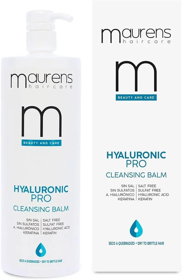 شامپو بالم شوینده مرطوب کننده مائورنس هیالورونیک پرو با اسید هیالورونیک و کراتین، بدون نمک و سولفات، مناسب موهای خشک یا آسیب دیده 1000 میلی لیتر