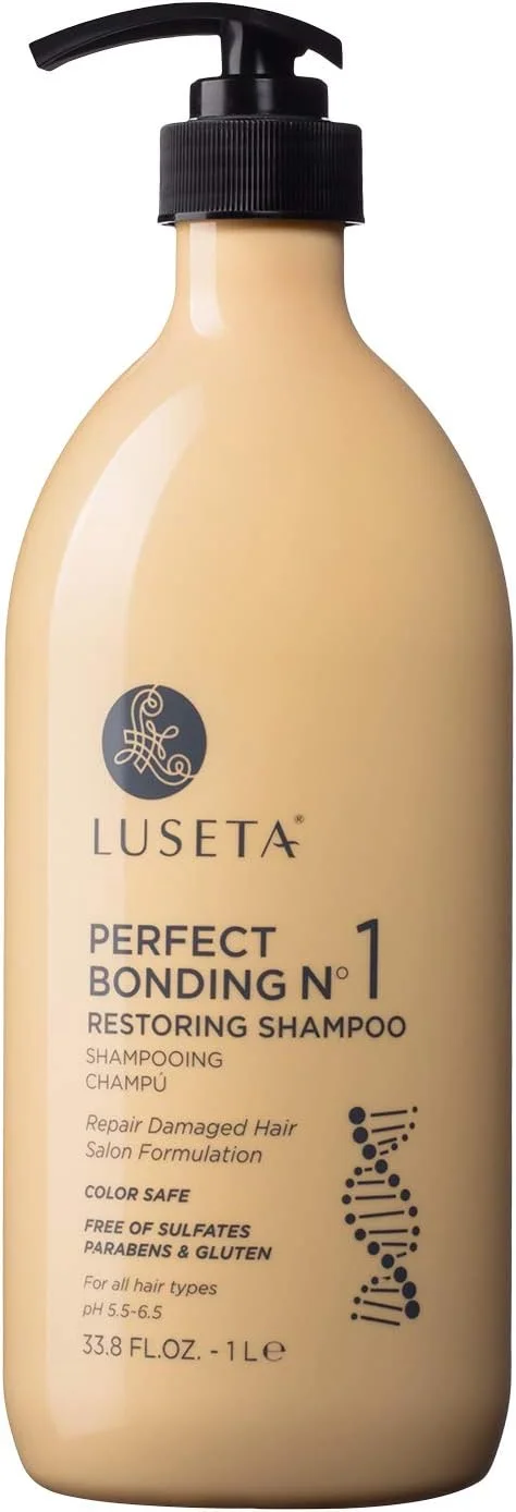 شامپو ترمیم کننده پیوند لوسِتا پرفکت، تقویت کننده پیوند و ماندگاری رنگ برای انواع مو، بدون سولفات و پارابن، 1000 میلی لیتر
