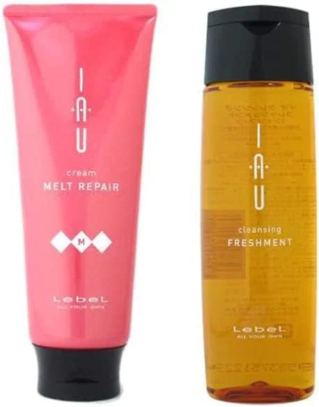 مجموعه شامپو مو Lebel IAU Cleansing Freshment 200ml و نرم کننده مو Lebel IAU Melt Repair 200ml (مجموعه چای سبز)