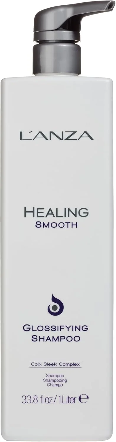 شامپو براق کننده و ترمیم کننده مو لَآنزا هیلینگ اسموث، تغذیه کننده، ترمیم کننده و افزایش دهنده درخشندگی و استحکام مو برای داشتن ظاهری ابریشمی، صاف و بدون وز (1000 میلی لیتر)