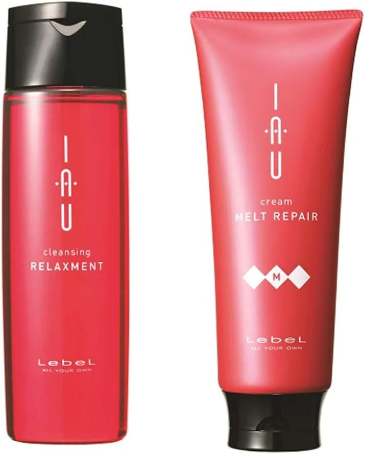مجموعه شامپو مو Lebel IAU Cleansing Relaxment 200ml و درمان مو Lebel IAU Melt Repair 200ml