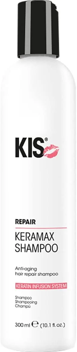 شامپو KIS KeraMax - شامپو ترمیم کننده مو - 300 میلی لیتر - دوستدار حیوانات و پایدار - سیستم تزریق کراتین