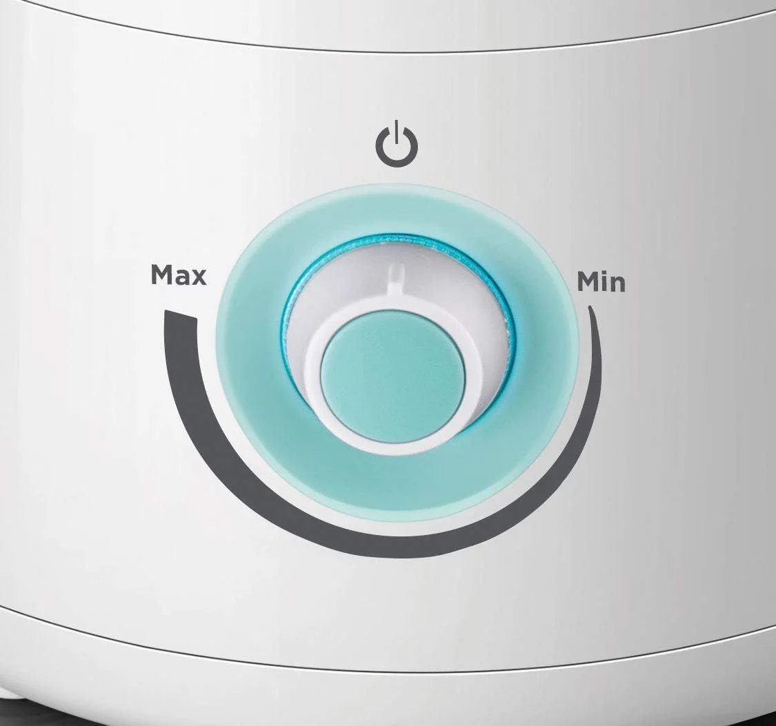 دستگاه بخور سرد اولتراسونیک بلک اند دکر، 25 وات، ظرفیت بزرگ 5 لیتری، پوشش 430 فوت مربع، مه قابل تنظیم، خاموش شدن خودکار، نشانگر سطح آب، سینی رایحه برای روغن ها - سفید/سبز - HM5000-B5