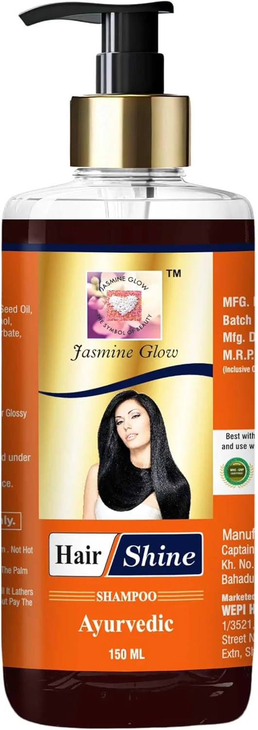 شامپو درخشان کننده موی سر با عصاره یاسمن، 150 میلی لیتر | شامپو برای زنان و مردان | کمک به رشد مو | شامپو برای موهای آسیب دیده یا وز | مناسب برای انواع پوست | بسته 2 عددی