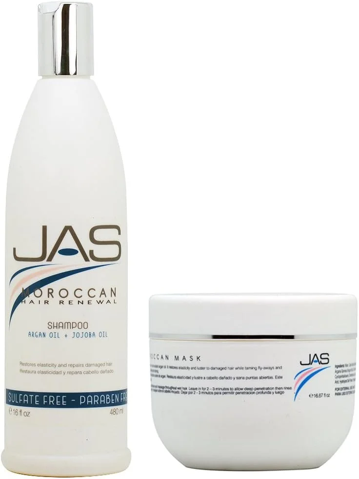 شامپو و ماسک احیا کننده مو مراکشی JAS حجم 473ml