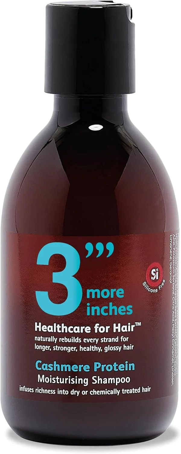 شامپو مرطوب کننده پروتئین ترمه 3'''More Inches حجم 250 میلی لیتر - شامپو آبرسان برای موهای خشک و وز - شامپو بدون سیلیکون و سولفات - مراقبت از مو توسط مایکل ون کلارک