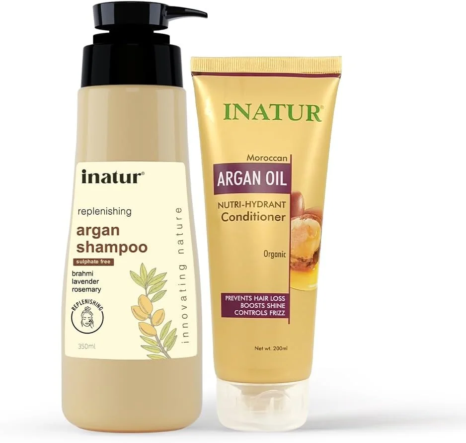 مجموعه آرگان Inatur (شامپو آرگان 350 میلی لیتر + نرم کننده آرگان 200 میلی لیتر)