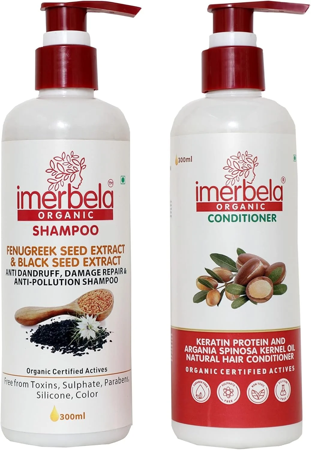 مجموعه ارگانیک ضد شوره ایمربلا شامل شامپو و نرم کننده (300 میلی لیتر)