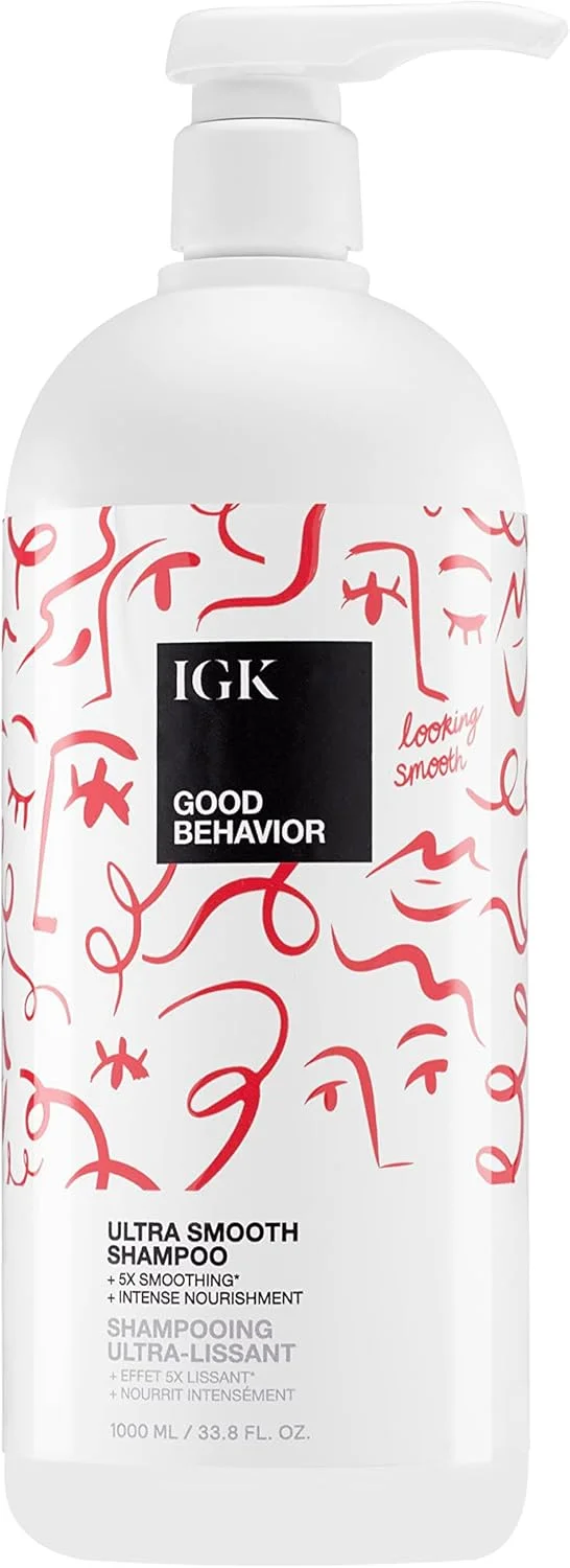 شامپو فوق العاده صاف کننده آی جی کی گود بیهیویر لیتری | کنترل وز + آبرسان + درخشان کننده | وگان + بدون تست حیوانی | 1000 میل