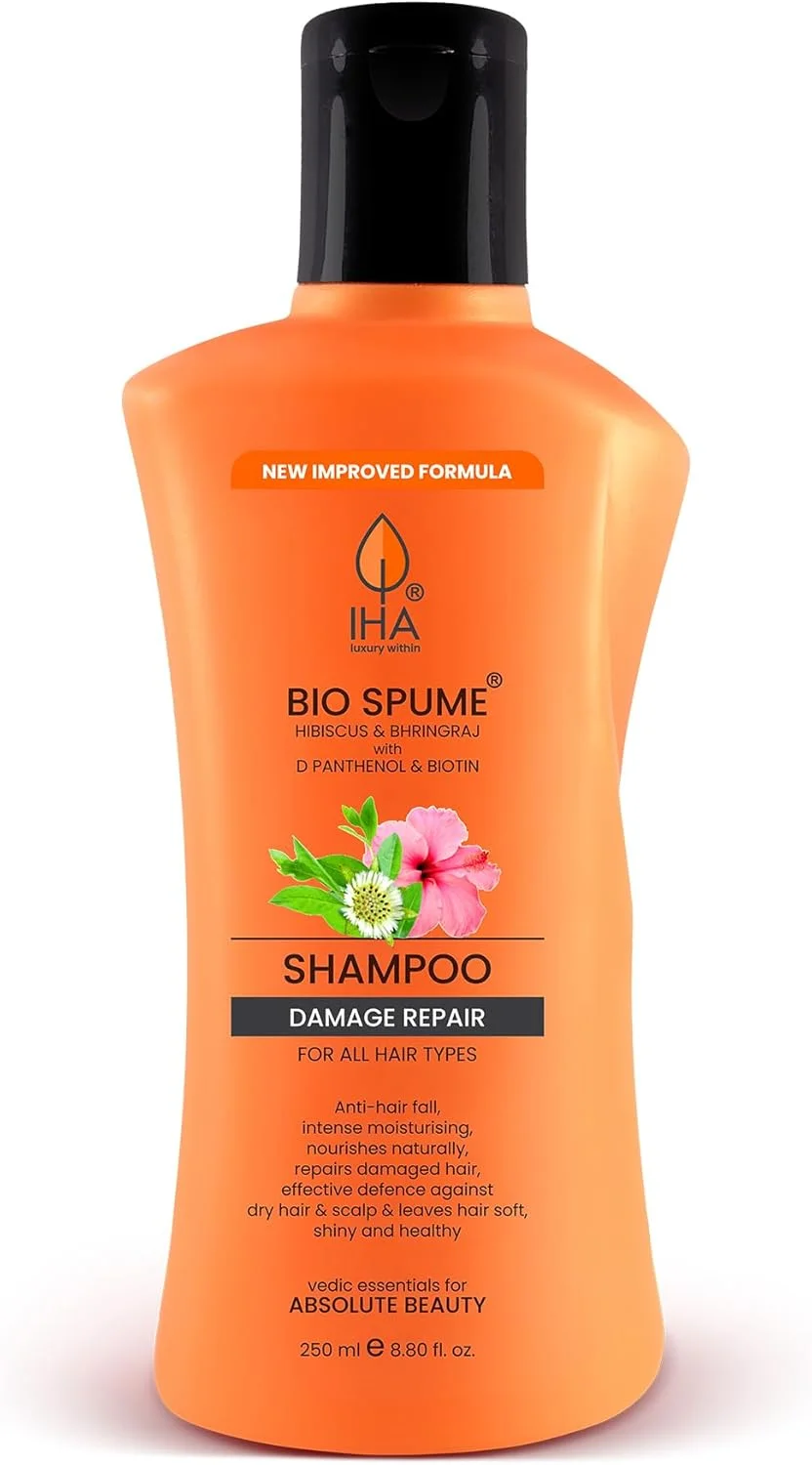 شامپو بیوسپوم ای آی اچ ای با عصاره های گل ختمی، حنا و برینگراج، 250 میلی لیتر